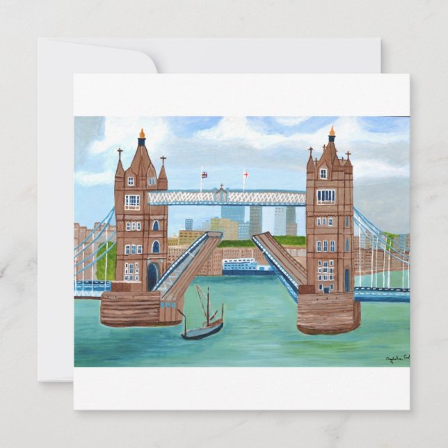 Tarjeta de invitación del puente de Londres  (Anverso)