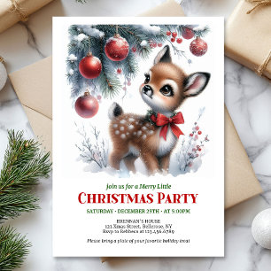 Tarjeta de invitación digital de Navidad para niño