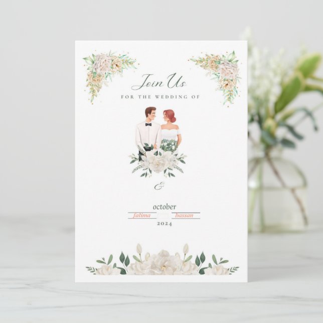 tarjeta de invitación distintiva (Anverso de pie)