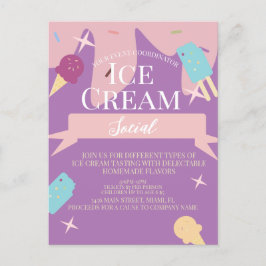Tarjeta de invitación divertida para cono de hela