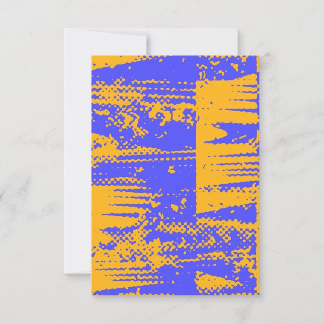 Tarjeta de invitación divertida y en blanco vibran (Anverso)