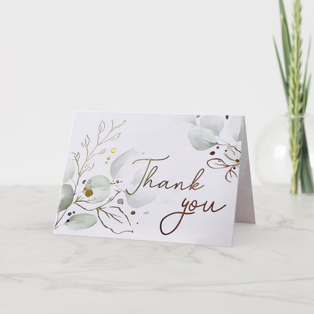 Tarjeta de invitación doblada de agradecimiento (Anverso)