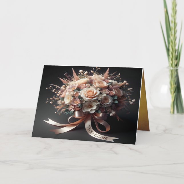 Tarjeta de invitación doblada de bienvenida (Anverso)