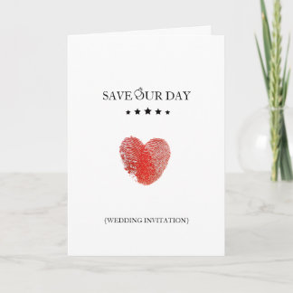 Tarjeta de invitación doblada para anuncio de salv