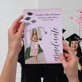 Tarjeta de invitación e invitación para graduación