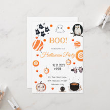 Tarjeta de invitación editable de Halloween