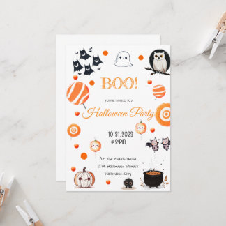 Tarjeta de invitación editable de Halloween