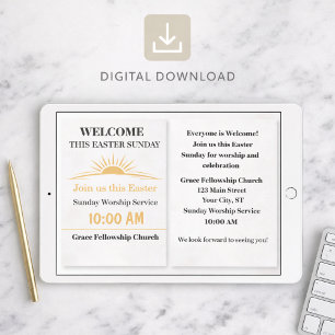 Tarjeta de Invitación Editable para Servicio de Ig