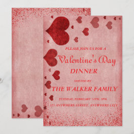 Tarjeta de invitación El día de San Valentín perso