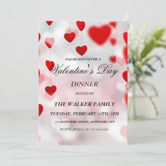 Tarjeta de invitación El día de San Valentín perso