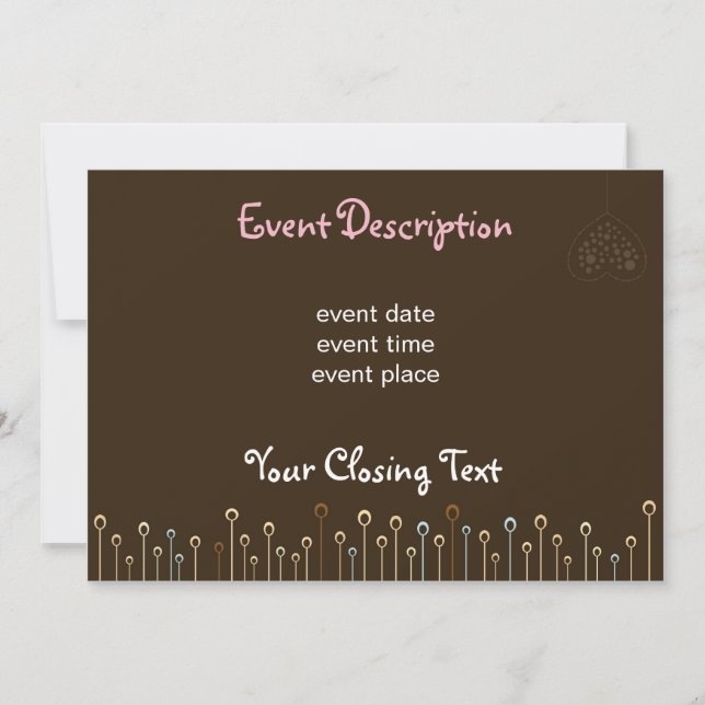 Tarjeta de invitación elegante (Anverso)