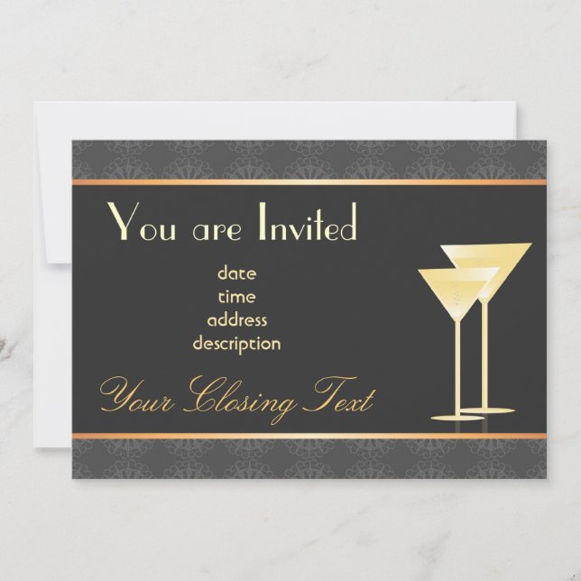 Tarjeta de Invitación Elegante (Anverso)