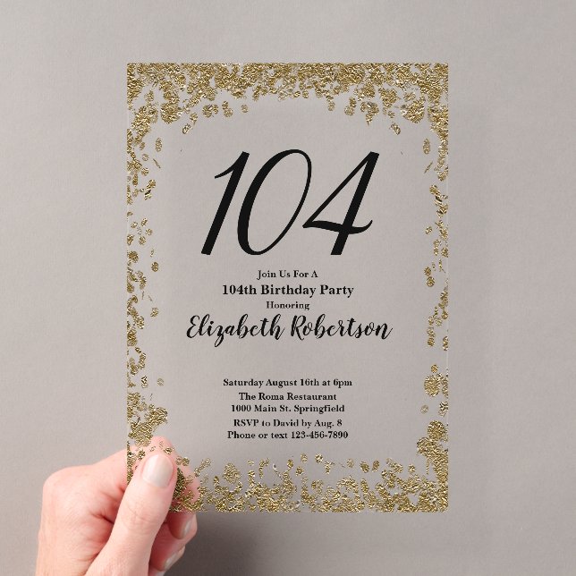 Tarjeta de invitación elegante de acrílico para cu (Insitu (portátil))