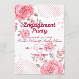 Tarjeta de invitación elegante de compromiso con d
