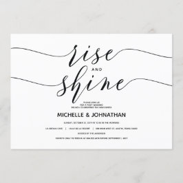 Tarjeta de invitación elegante y chic de rise and 