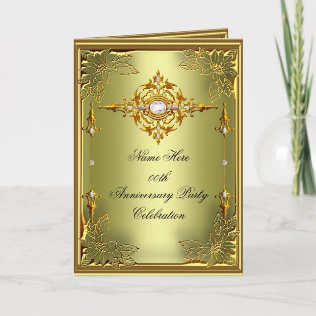 Tarjeta de Invitación Elite Aguacate Verde Oro Ele (Anverso)