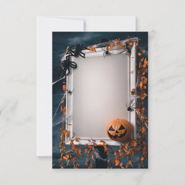 Tarjeta de invitación en blanco #22 de Halloween (Anverso)