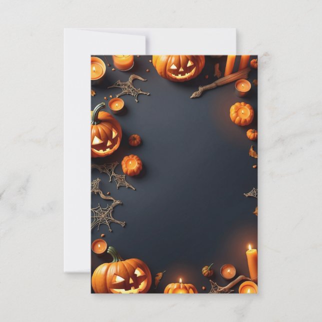 Tarjeta de invitación en blanco de Halloween (Anverso)