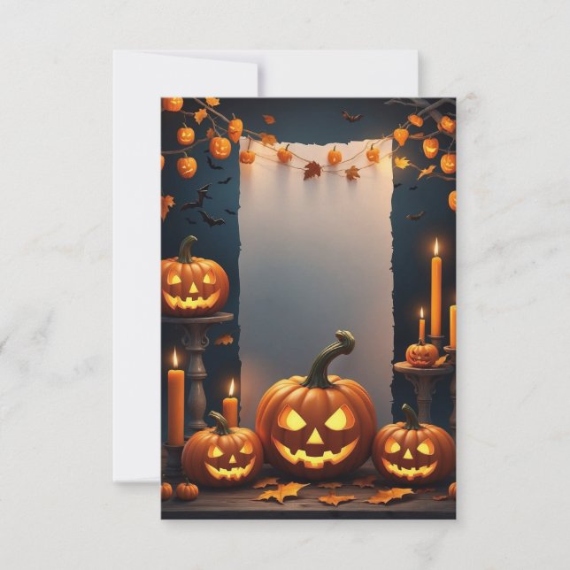 Tarjeta de invitación en blanco de Halloween (Anverso)