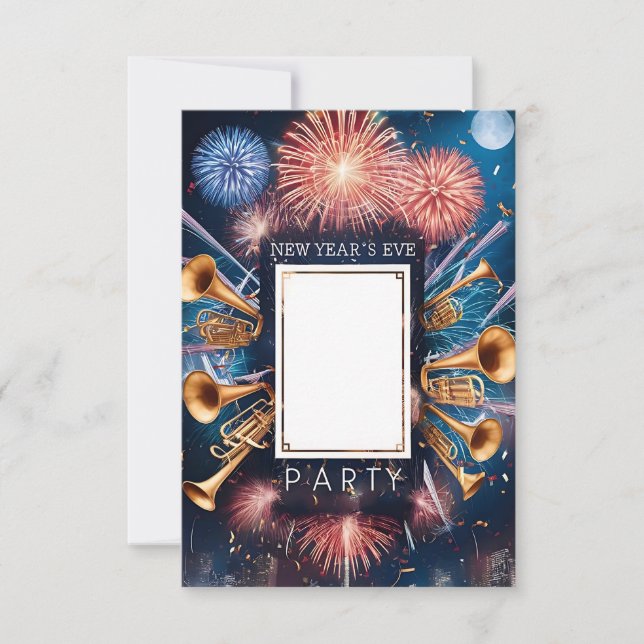 Tarjeta de invitación en blanco para fiesta de Noc (Anverso)