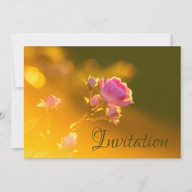 Tarjeta de invitación encantadora con orquídea (Anverso)