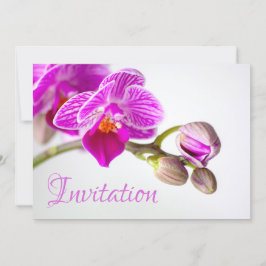 Tarjeta de invitación encantadora con orquídea