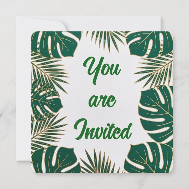 Tarjeta de invitación estás invitado (Anverso)