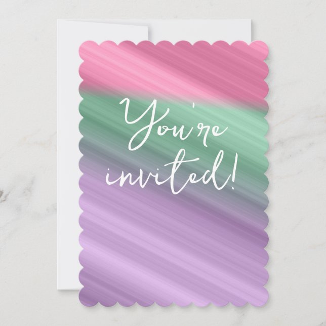Tarjeta de invitación "Estás invitado". (Anverso)
