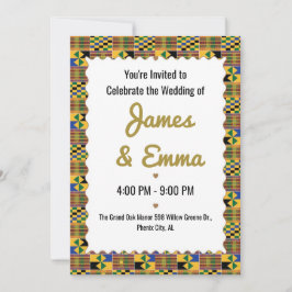 Tarjeta de invitación étnica clásica