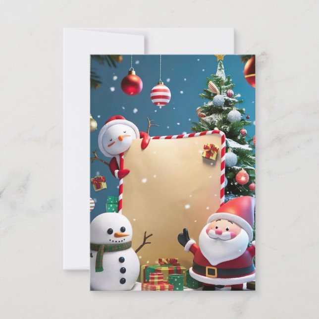 Tarjeta de invitación Eve Blank para navidades (Anverso)