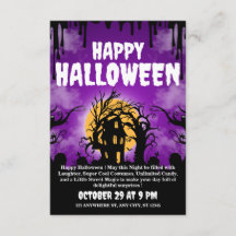 Tarjeta de Invitación Feliz Halloween