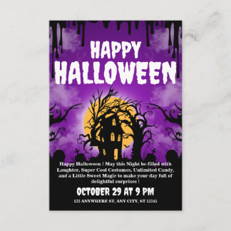 Tarjeta de Invitación Feliz Halloween