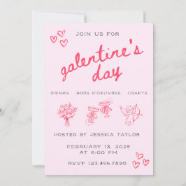 Tarjeta de Invitación Femenina para el Día de Gale