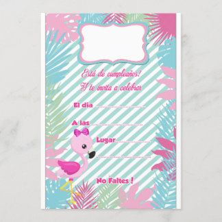 Tarjeta de Invitación Flamenco Baby