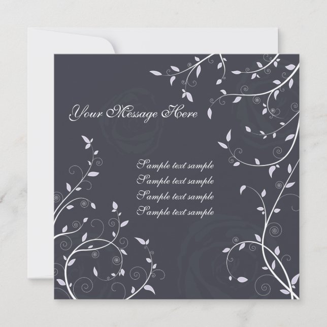 Tarjeta de invitación floral (Anverso)