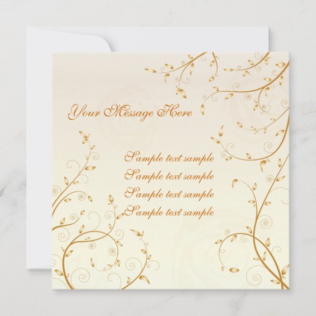 Tarjeta de invitación floral 03 (Anverso)