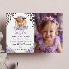 Tarjeta de Invitación Floral de Cumpleaños con Est