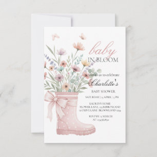 tarjeta de invitación floral de flores silvestres