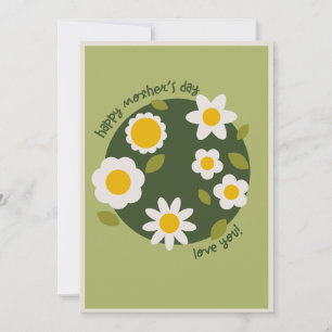 TARJETA DE INVITACIÓN FLORAL DEL DÍA DE LA MADRE D
