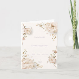 Tarjeta de Invitación Floral Moderna Elegante Botá