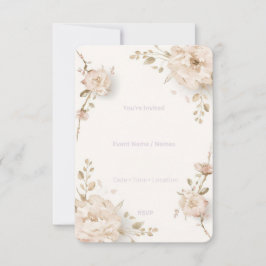 Tarjeta de Invitación Floral Moderna Elegante Botá