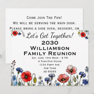 Tarjeta de invitación floral personalizada para la