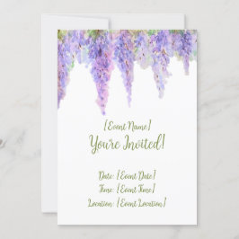 Tarjeta de invitación floral Wisteria