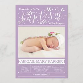 Tarjeta de invitación fotográfica de caligrafía pt