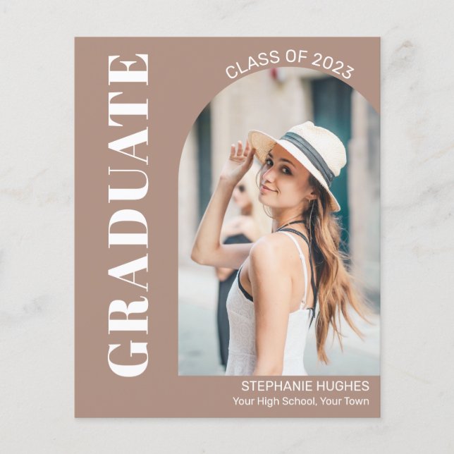 Tarjeta de Invitación fotográfica de graduación co (Anverso)