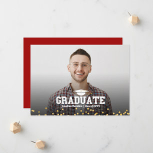 Tarjeta de Invitación fotográfica de graduación de