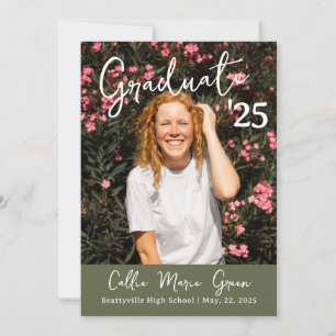 Tarjeta de Invitación fotográfica de graduación mo