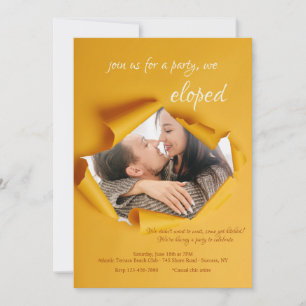 Tarjeta de Invitación fotográfica de marco desgarr