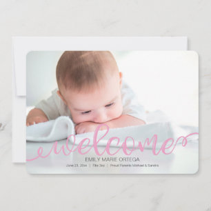 Tarjeta de Invitación fotográfica de nacimiento ma