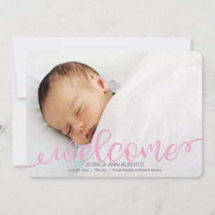 Tarjeta de Invitación fotográfica de nacimiento ma